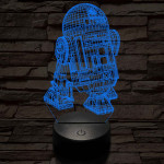 R2D2 7 színű  3D led lámpa