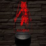 Ahsoka 7 színű  3D led lámpa