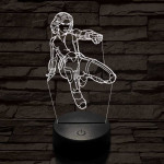 Fekete özvegy 7 színű 3D led lámpa
