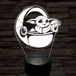 Baba Yoda 3D led lámpa