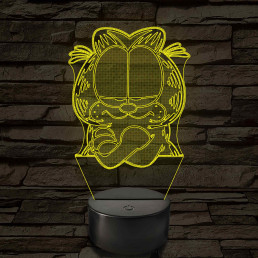 Garfield morcos 7 színű  3D led lámpa