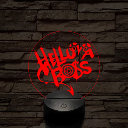 Helluva Boss logó 7 színű 3D led lámpa