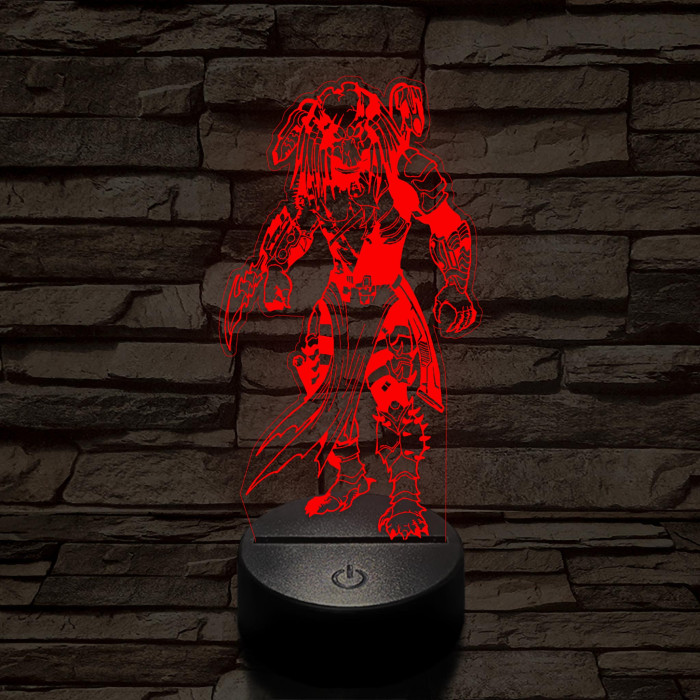 Predator Boss 7 színű  3D led lámpa