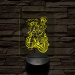 Songoku motoron 7 színű 3D led lámpa