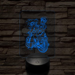 Songoku motoron 7 színű 3D led lámpa