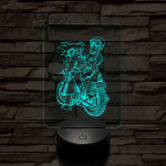 Songoku motoron 7 színű 3D led lámpa