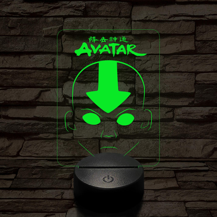 Avatar, Aang fej 7 színű 3D led lámpa