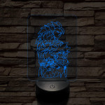 Songoku átalakulás 7 színű 3D led lámpa