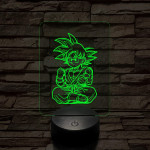 Songoku elszánt 7 színű 3D led lámpa