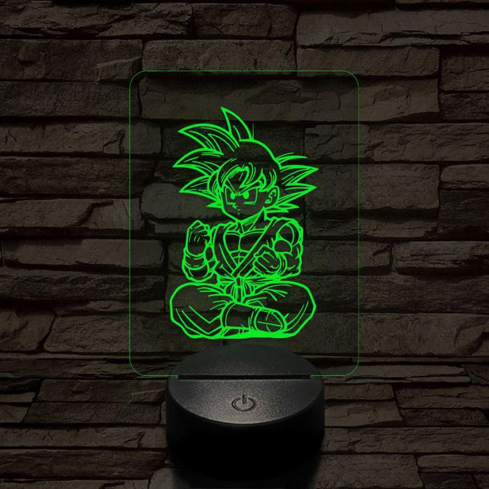 Songoku elszánt 7 színű 3D led lámpa