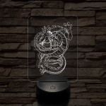 Dragon Ball Shenron sárkány 7 színű 3D led lámpa