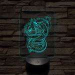 Dragon Ball Shenron sárkány 7 színű 3D led lámpa