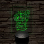 Dragon Ball Shenron sárkány 7 színű 3D led lámpa