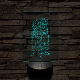 Songoku és Vegita 7 színű 3D led lámpa