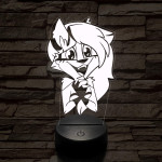 Helluva Boss Loona cuki 7 színű 3D led lámpa