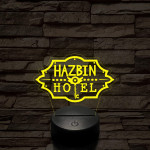 Hazbin Hotel logó 7 színű 3D led lámpa