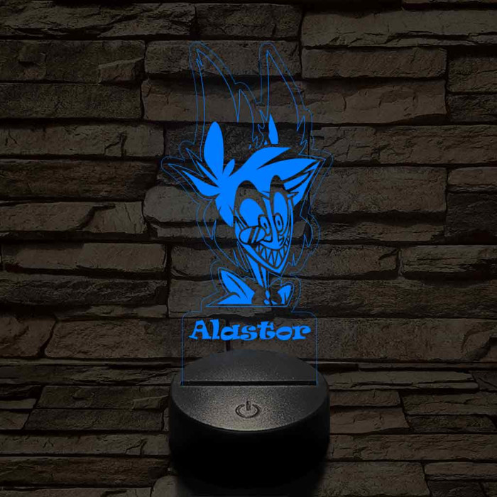 Hazbin Hotel Alastor 7 színű 3D led lámpa