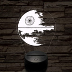 Csillag űrállomás II. 7 színű 3D led lámpa