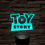ToyStory logo 7 színű 3D led lámpa