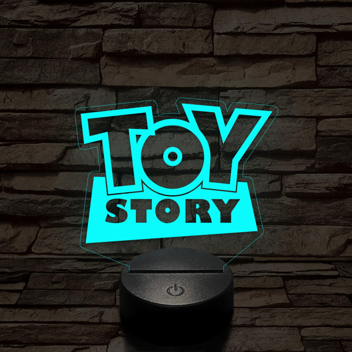 ToyStory logo 7 színű 3D led lámpa