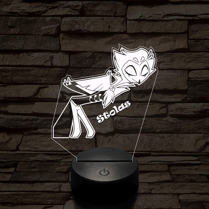Helluva Boss Stolas 7 színű 3D led lámpa