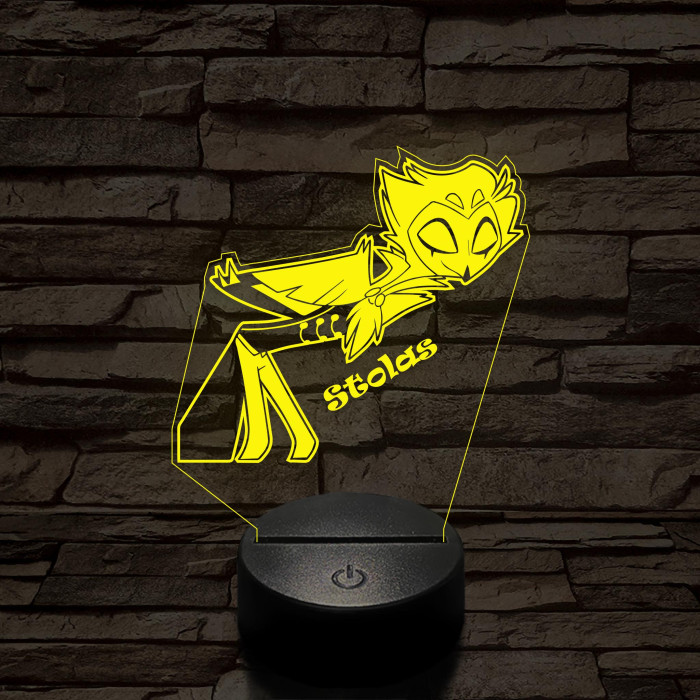 Helluva Boss Stolas 7 színű 3D led lámpa