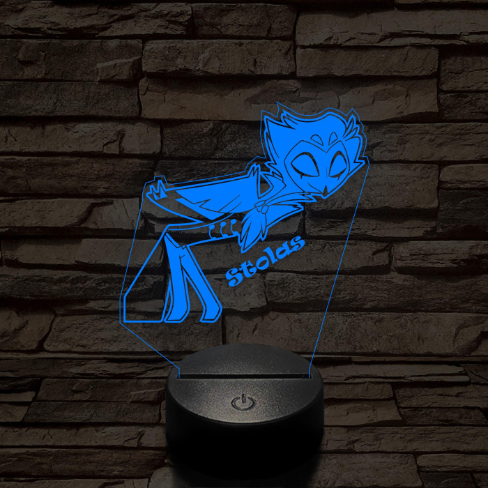 Helluva Boss Stolas 7 színű 3D led lámpa