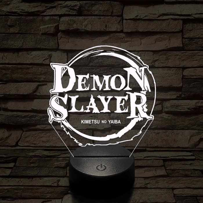Demon Slayer logo 7 színű 3D led lámpa