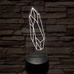 Kyber fénykard Kristály 7 színű 3D led lámpa