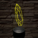 Kyber fénykard Kristály 7 színű 3D led lámpa
