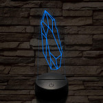 Kyber fénykard Kristály 7 színű 3D led lámpa