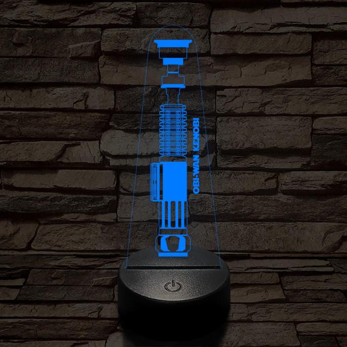 Obi-Wan Kenobi új fénykardja 7 színű 3D led lámpa