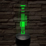 Obi-Wan Kenobi új fénykardja 7 színű 3D led lámpa