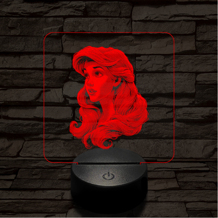 Ariel csodálat 7 színű valósághű 3D led lámpa