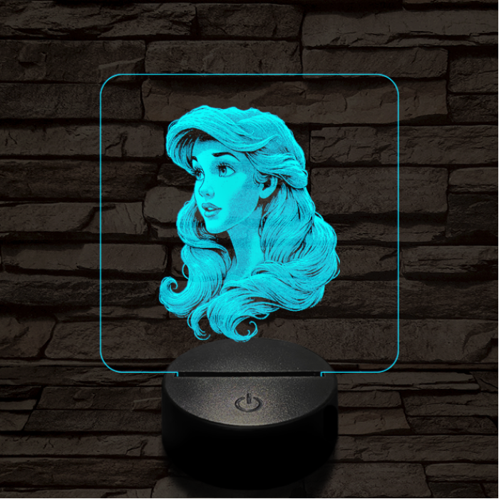 Ariel csodálat 7 színű valósághű 3D led lámpa