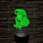 Ariel csodálat 7 színű valósághű 3D led lámpa