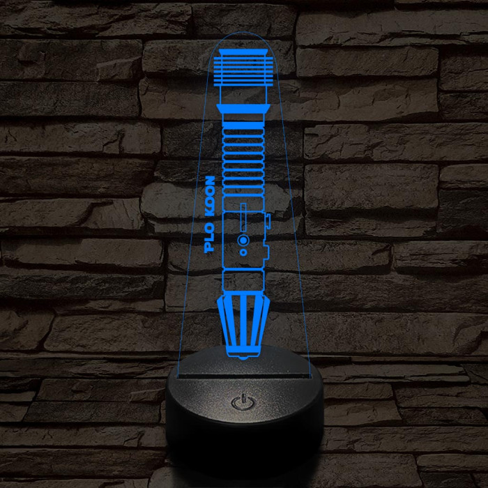 Plo Koon fénykardja 7 színű 3D led lámpa