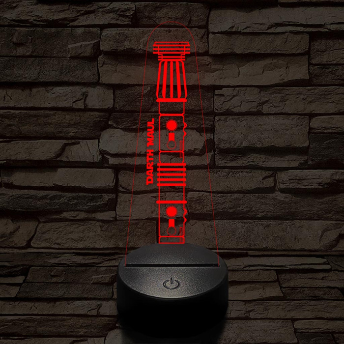 Darth Maul fénykardja 7 színű 3D led lámpa