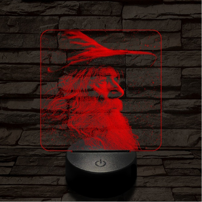 Gandalf 7 színű valósághű 3D led lámpa