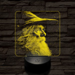 Gandalf 7 színű valósághű 3D led lámpa