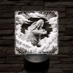 Godzilla diadal 7 színű valósághű 3D led lámpa