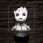 Groot csodálkozik 7 színű valósághű 3D led lámpa