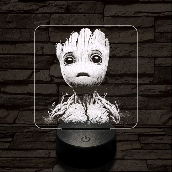 Groot csodálkozik 7 színű valósághű 3D led lámpa