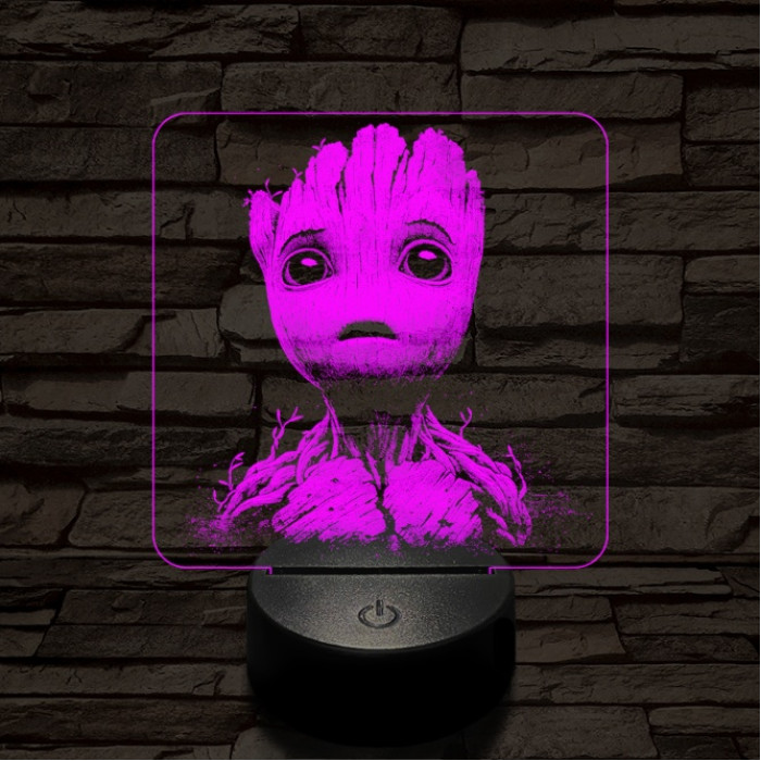 Groot csodálkozik 7 színű valósághű 3D led lámpa