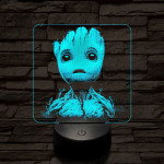 Groot csodálkozik 7 színű valósághű 3D led lámpa