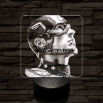Nagy hős 7 színű valósághű 3D led lámpa