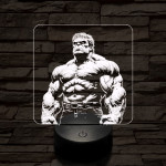 Hulk dühös 7 színű valósághű 3D led lámpa