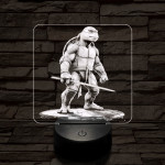 Leonárdó a tini ninja 7 színű valósághű 3D led lámpa