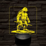 Leonárdó a tini ninja 7 színű valósághű 3D led lámpa
