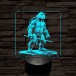 Leonárdó a tini ninja 7 színű valósághű 3D led lámpa
